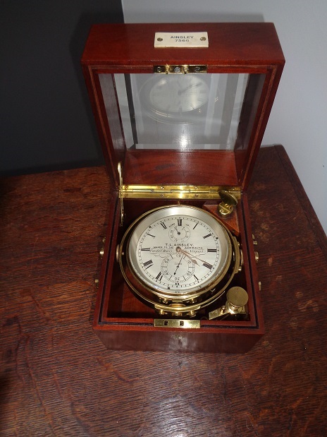 MARINE CHRONOMETER T. L. AINSLEY  MAKER TO THE ADMIRALITY