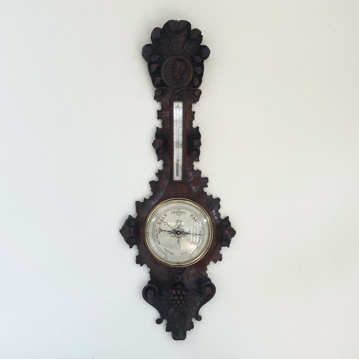 Victorian Wheel Barometer Commemorating the Life of the Duke of Wellington