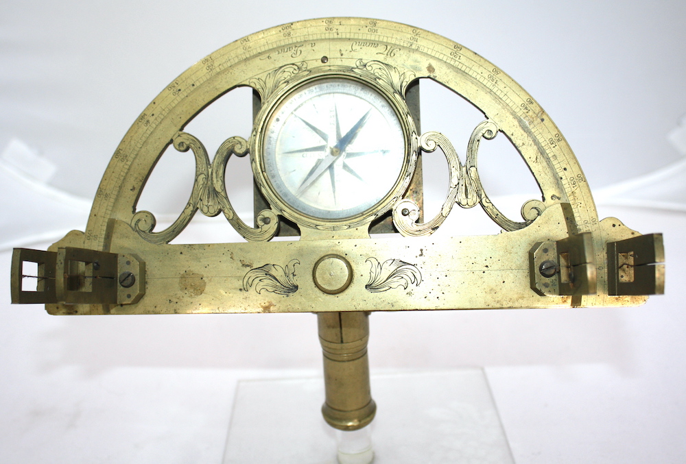 Graphometer with Decorative M  signed Meurand c 1750