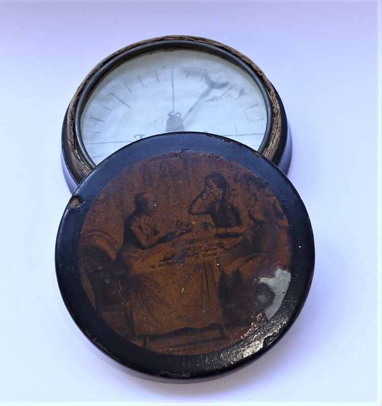 A manuscript compass in a phrenological box from 1810