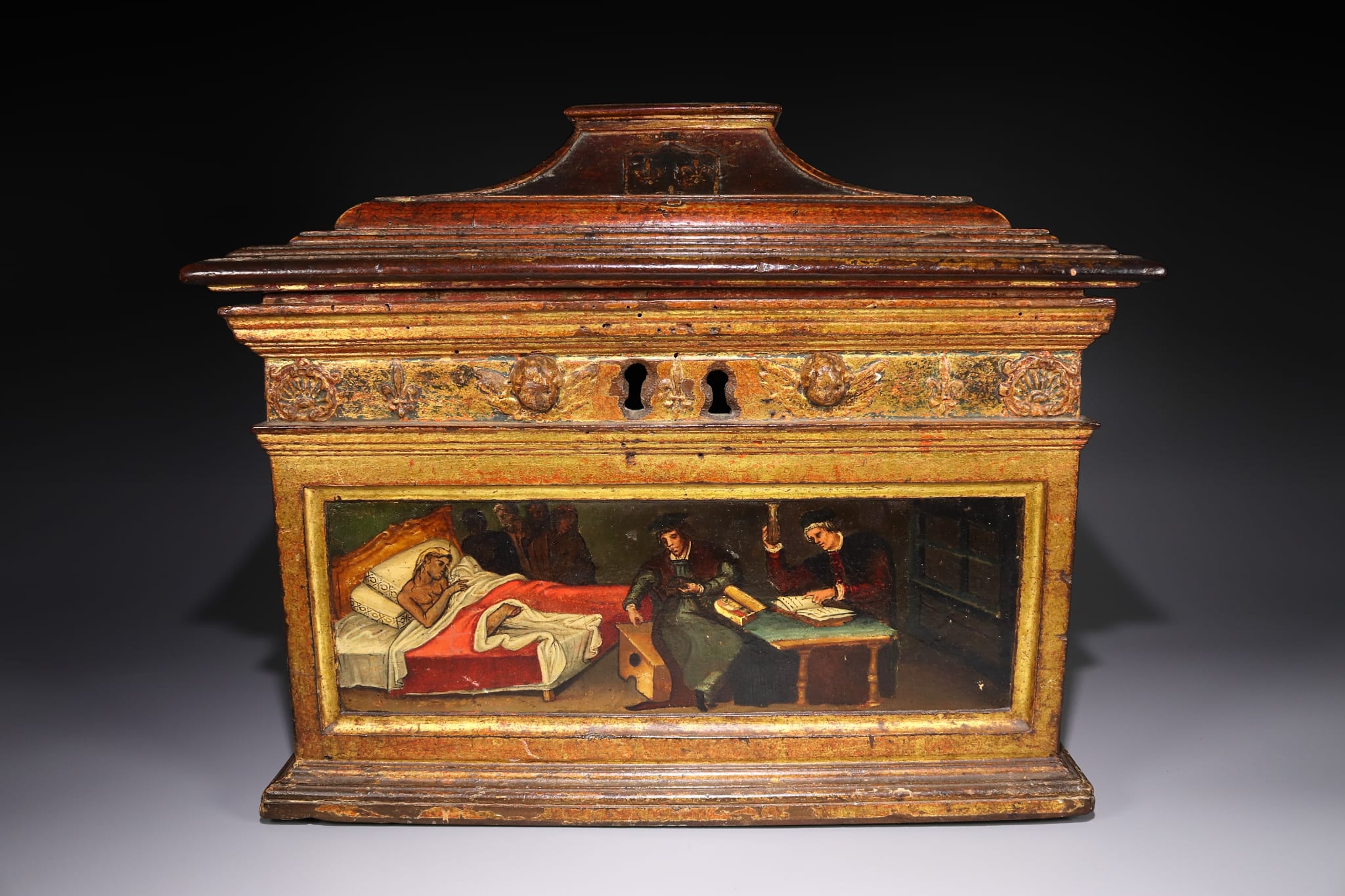 Important Renaissance Medical Box. Spanish Or Italian Workshop, Around 1550