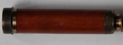 ~EXCELLENT SMALL THREE DRAW TELESCOPE-MAHOGANY BARREL~