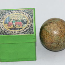 Pocket globe Klinger Nuremberg for Hispanic market C.1870