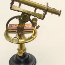 MINIATURE BRASS AND COPPER THEODOLITE
