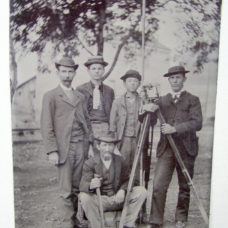 ORIGINAL TINTYPE PHOTO OF SURVEYING CREW