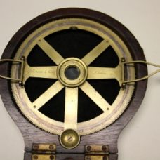 ~FINE 6 INCH FOLDING ARM, GEARED PROTRACTOR-GILKERSON & McCALL, LONDON~