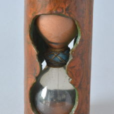 Hourglass in painted wood made in France circa 1700