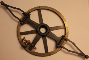 ~FINE FOLDING ARM CIRCULAR PROTRACTOR-SIMMS, LONDON~