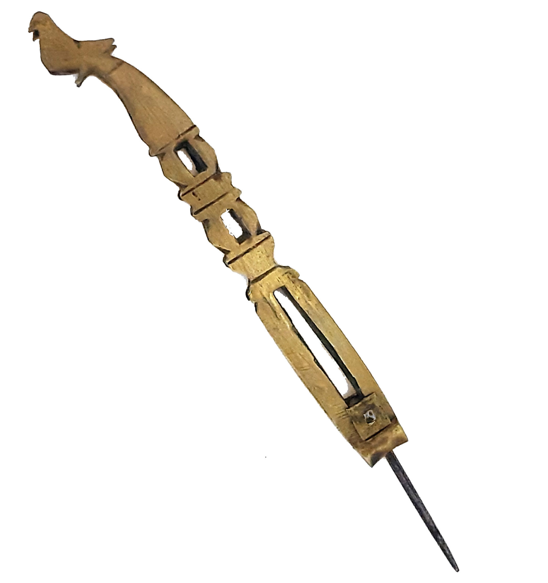 17th Century Medical / Naturalist’s Brass Tweezers with needle