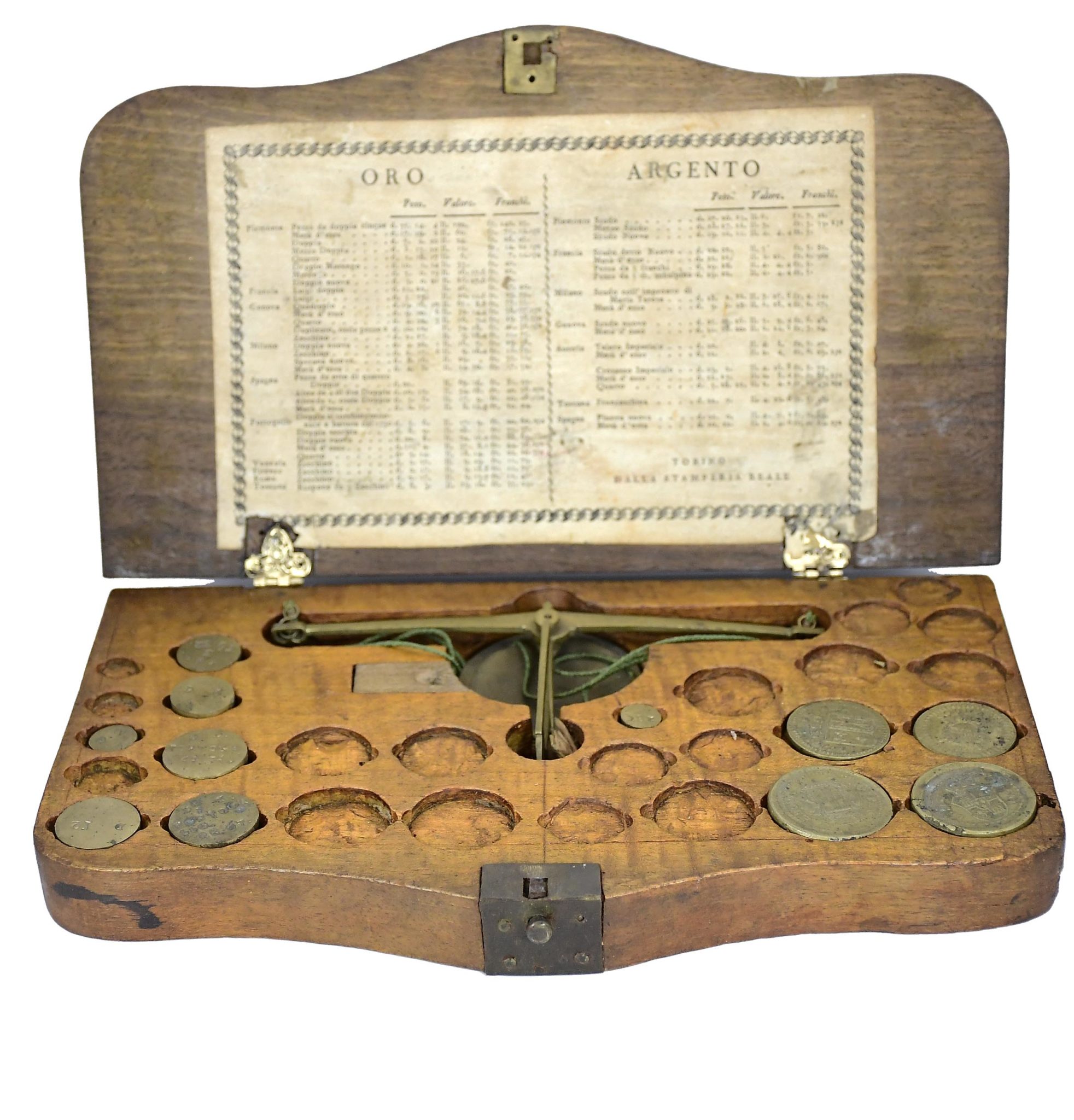18th Century Italian Turin Royal Mint Coin Scales for Gold and Silver With Issues