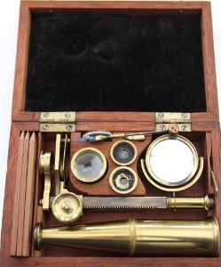 ~FINE, UNSIGNED GOULD/CARY SIMPLE/COMPOUND MICROSCOPE~