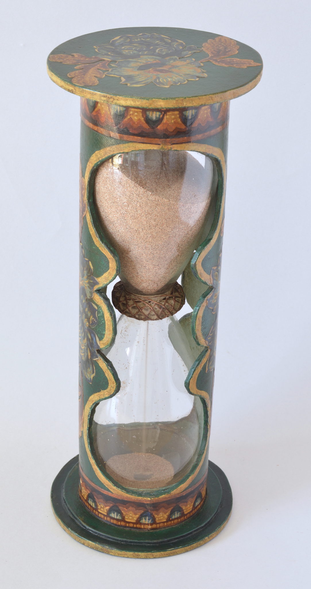 Large painted wood hourglass made in France circa 1720/1730