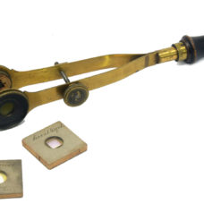 Early Tourmanile Tongs for the determination of crystal geometry in optical mineralogy, ca. 1860