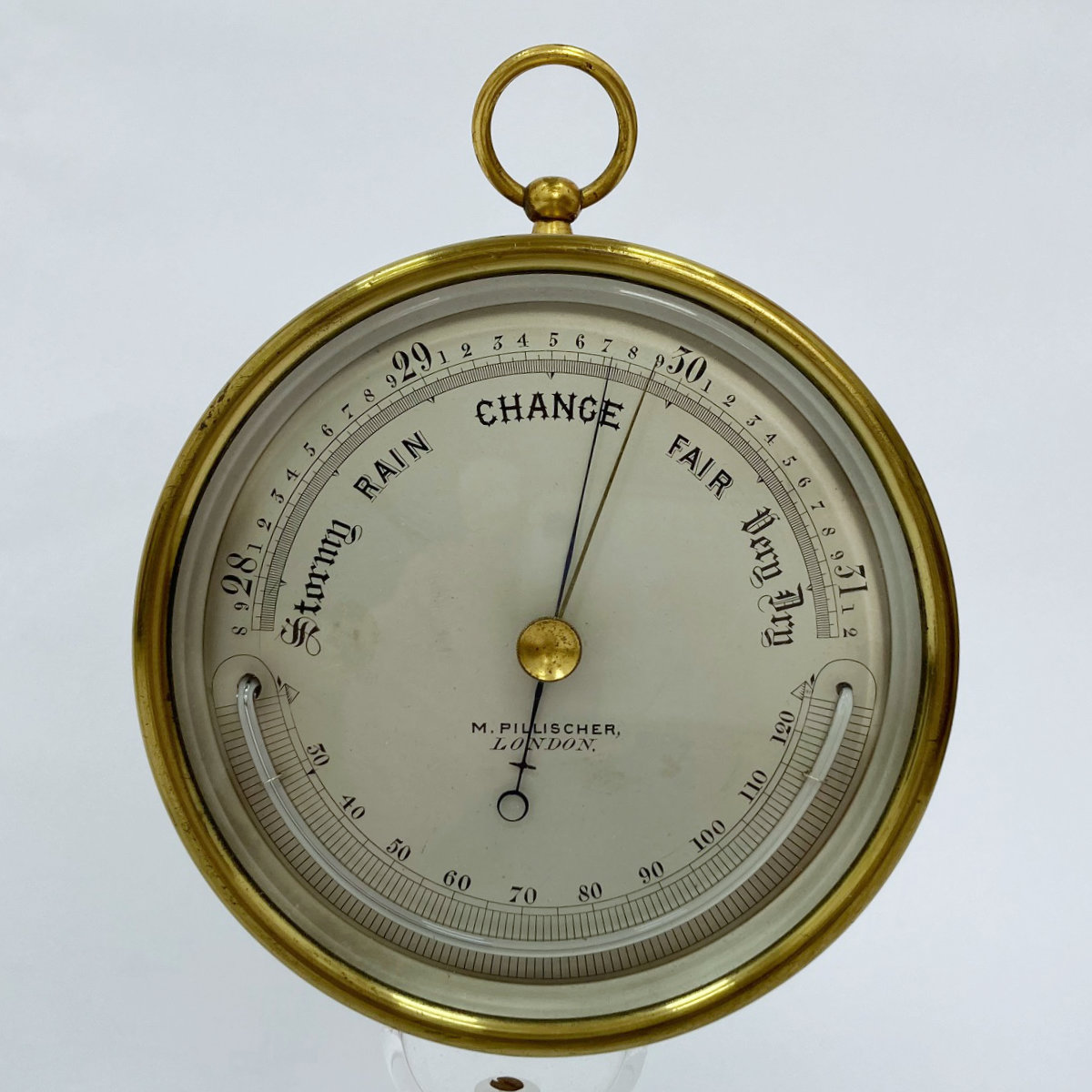 Mid Victorian Aneroid Barometer by M Pillischer of Bond Street, London