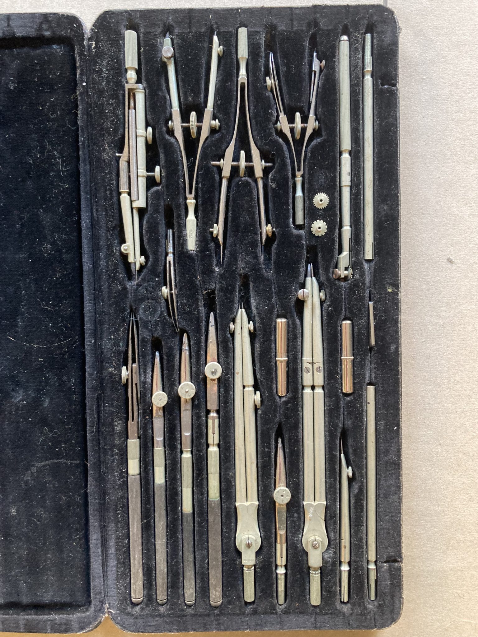Set of Riefler Drawing Instruments