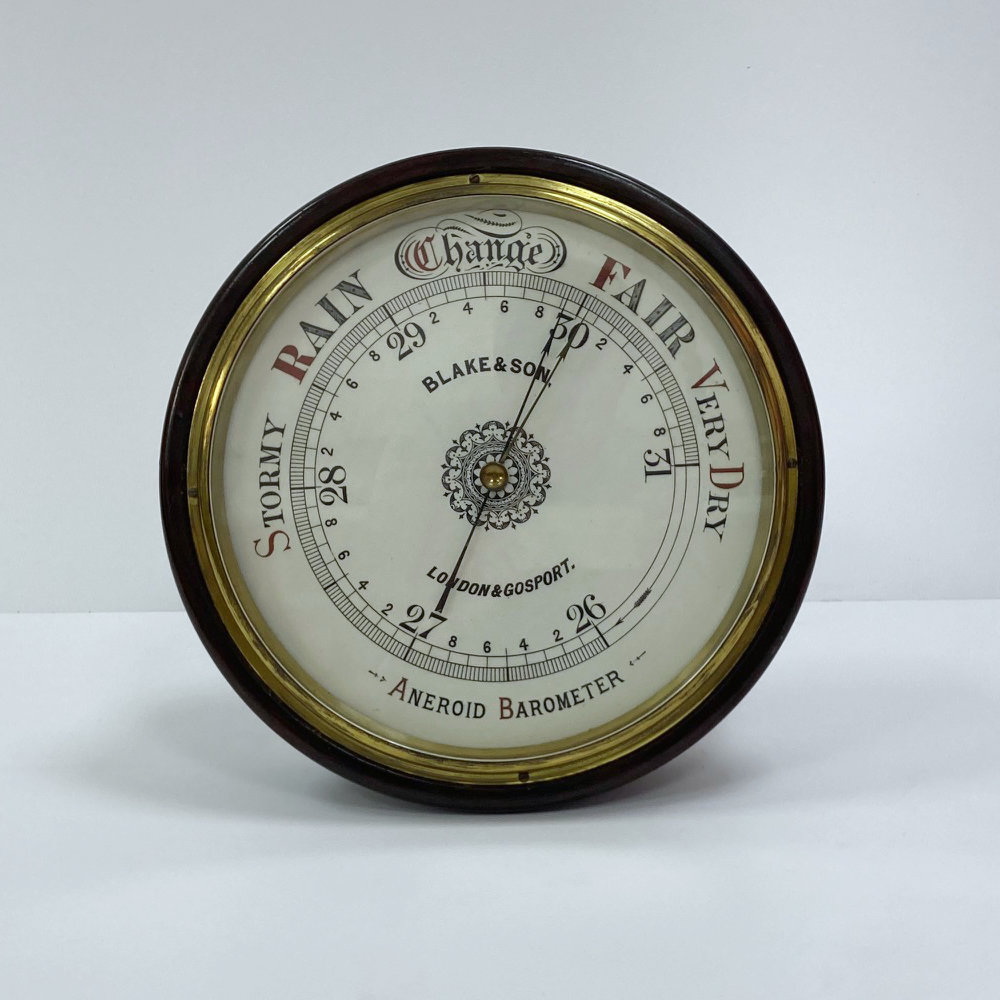 Very Large Victorian Aneroid Barometer by Blake & Son of London & Gosport