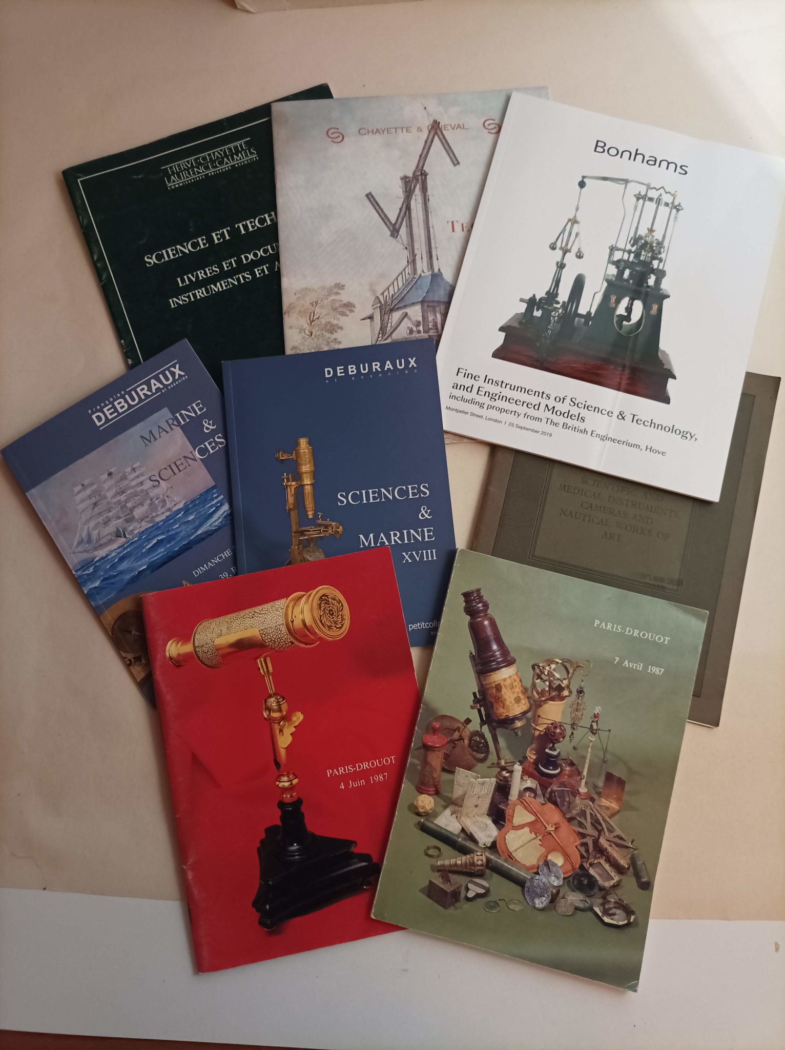 A LOT OF CATALOGUES ON SCIENTIFIC INSTRUMENTS
