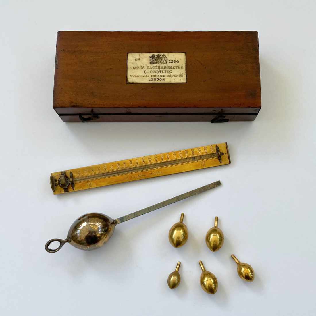 Early Victorian Bate’s Patent Saccharometer by Ludwig Oertling London