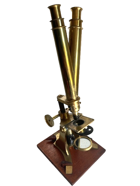 Binocular Coumpound Microscope Signed Smith in case