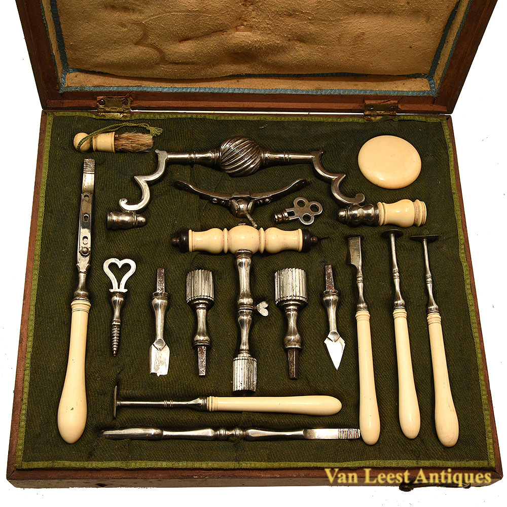 18th century Neuro surgical set.