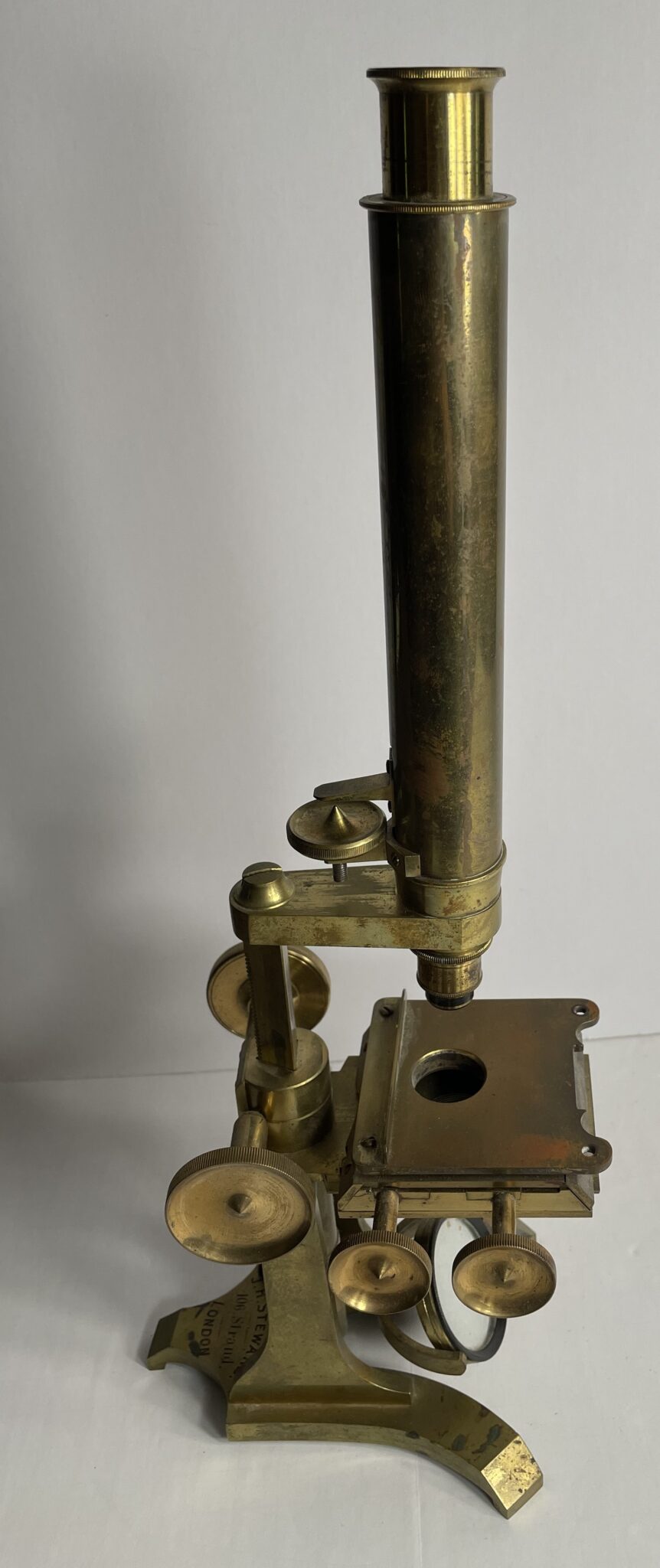 Signed J.H. Steward Microscope.