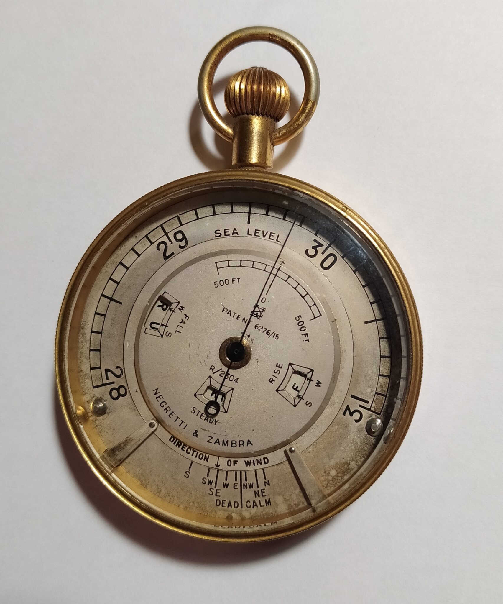 Rare weather watch pocket barometer by Negretti & Zambra