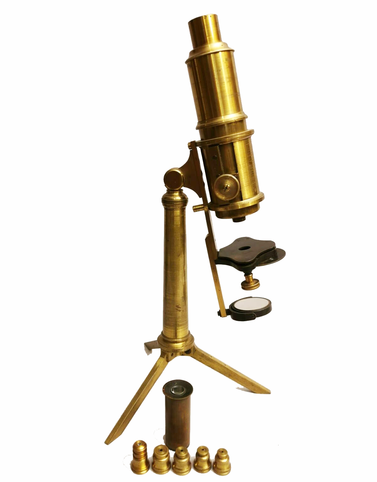 Compound Microscope and Accessories, Likely Dutch, c. 1790, Modified During the 1830s’ to become achromatic