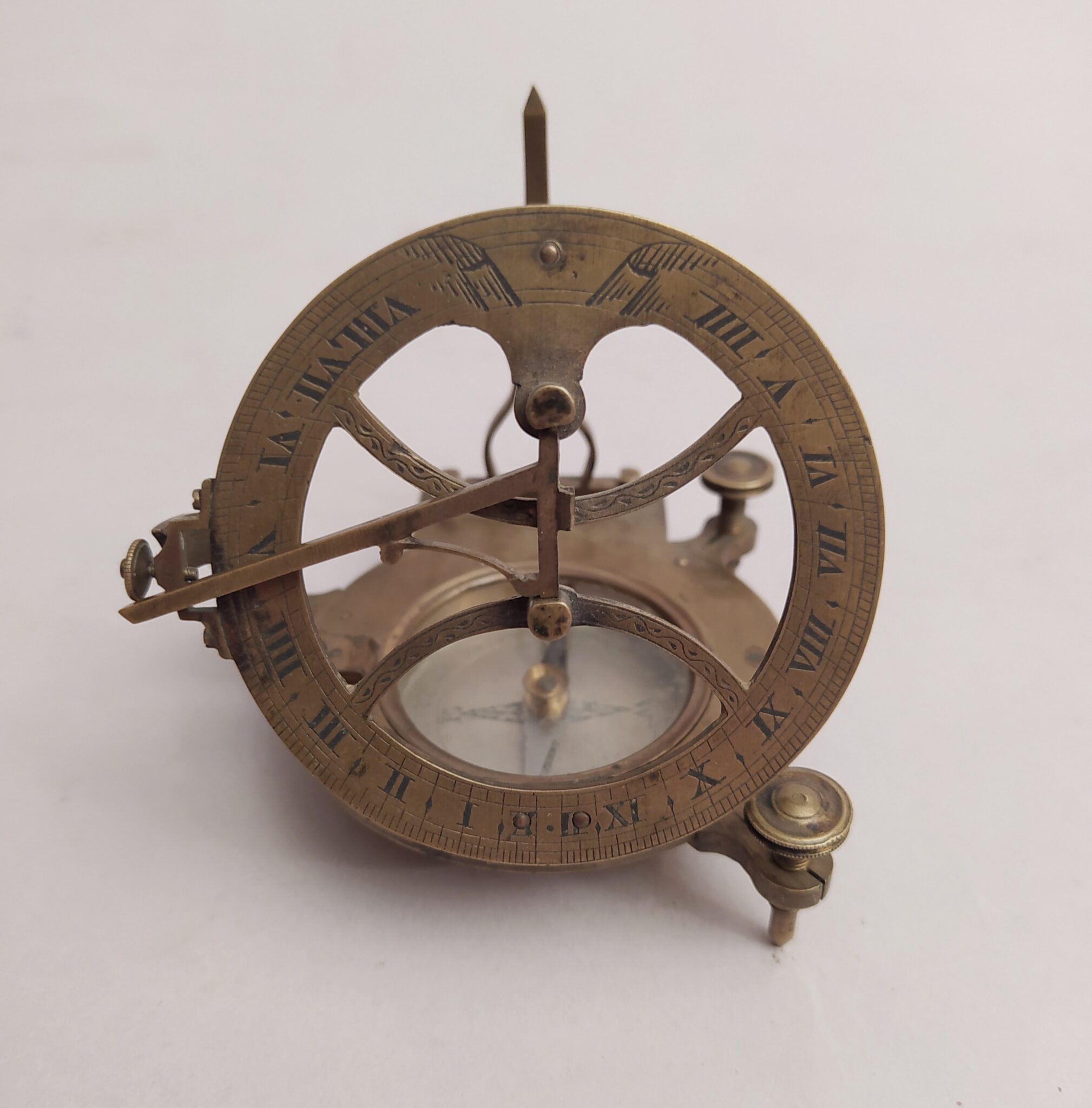 A fine equinoctial sundial with plumb bob, UK, circa 1820-1830