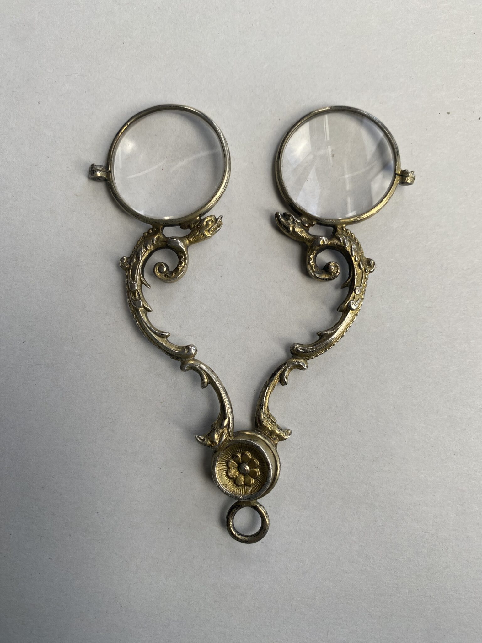 Gilded Metal 1890 Scissor Spectacles.