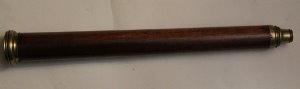 ~GOOD 20 INCH SINGLE DRAW TAPERING MAHOGANY TELESCOPE-GILBERT~