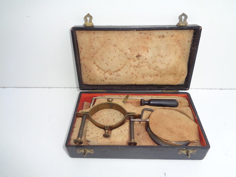 A complete cased Krishabe Laryngoscope circa 1865