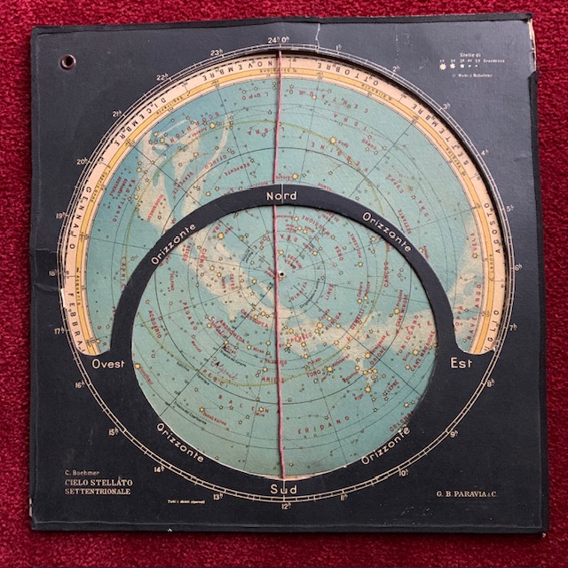 Map of the Northern constellation, drawn by C. Boehmer and published by Paravia in Turin in the 1930’s