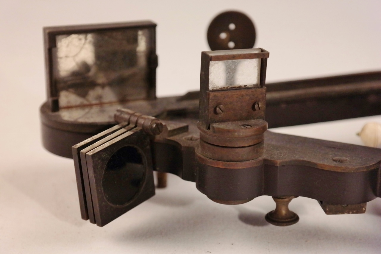 19th century ebony Octant – Norie & Co, London with parallel ruler and chart divider
