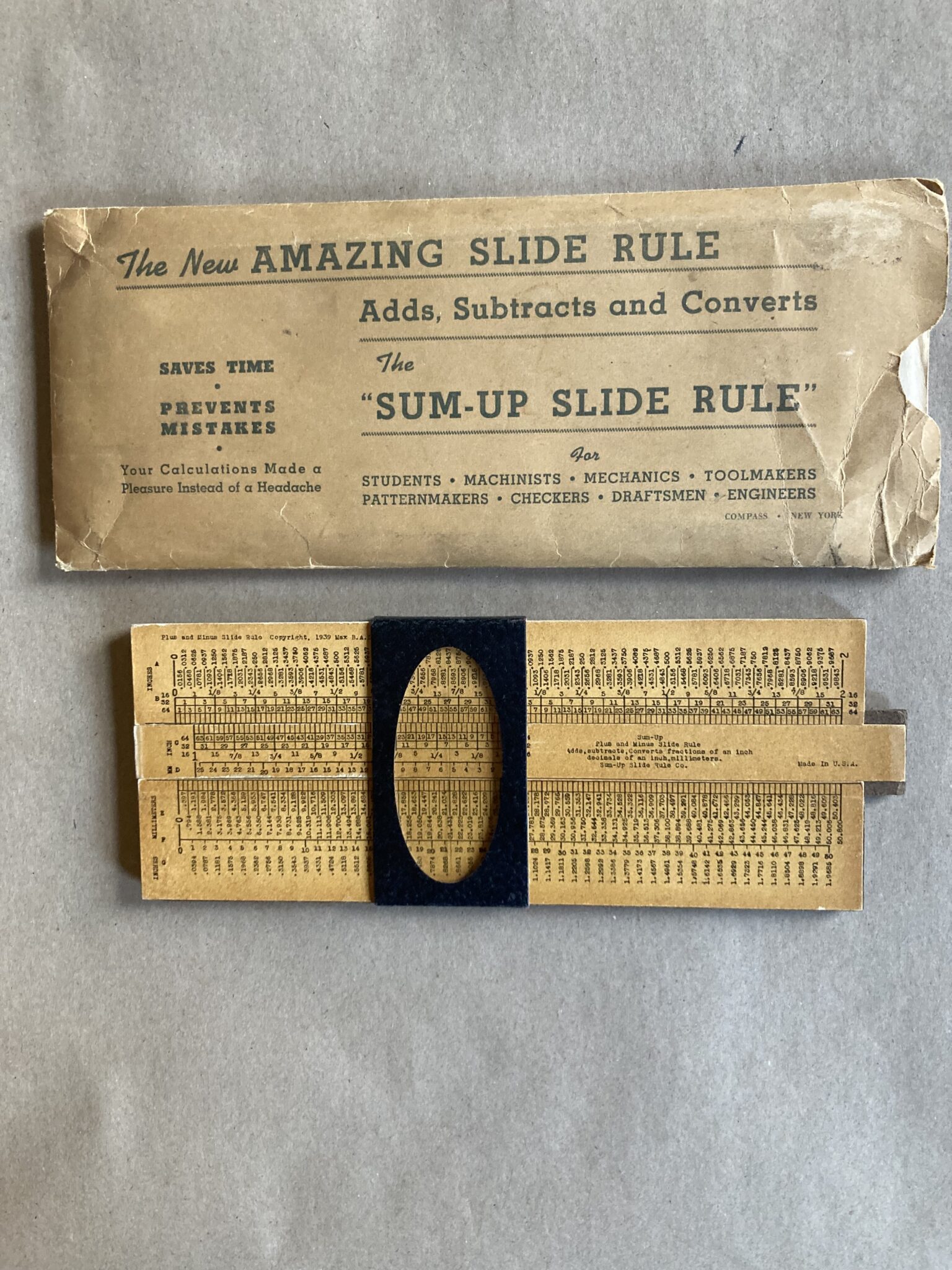 The Sum-Up Slide Rule, The New Amazing Slide Rule
