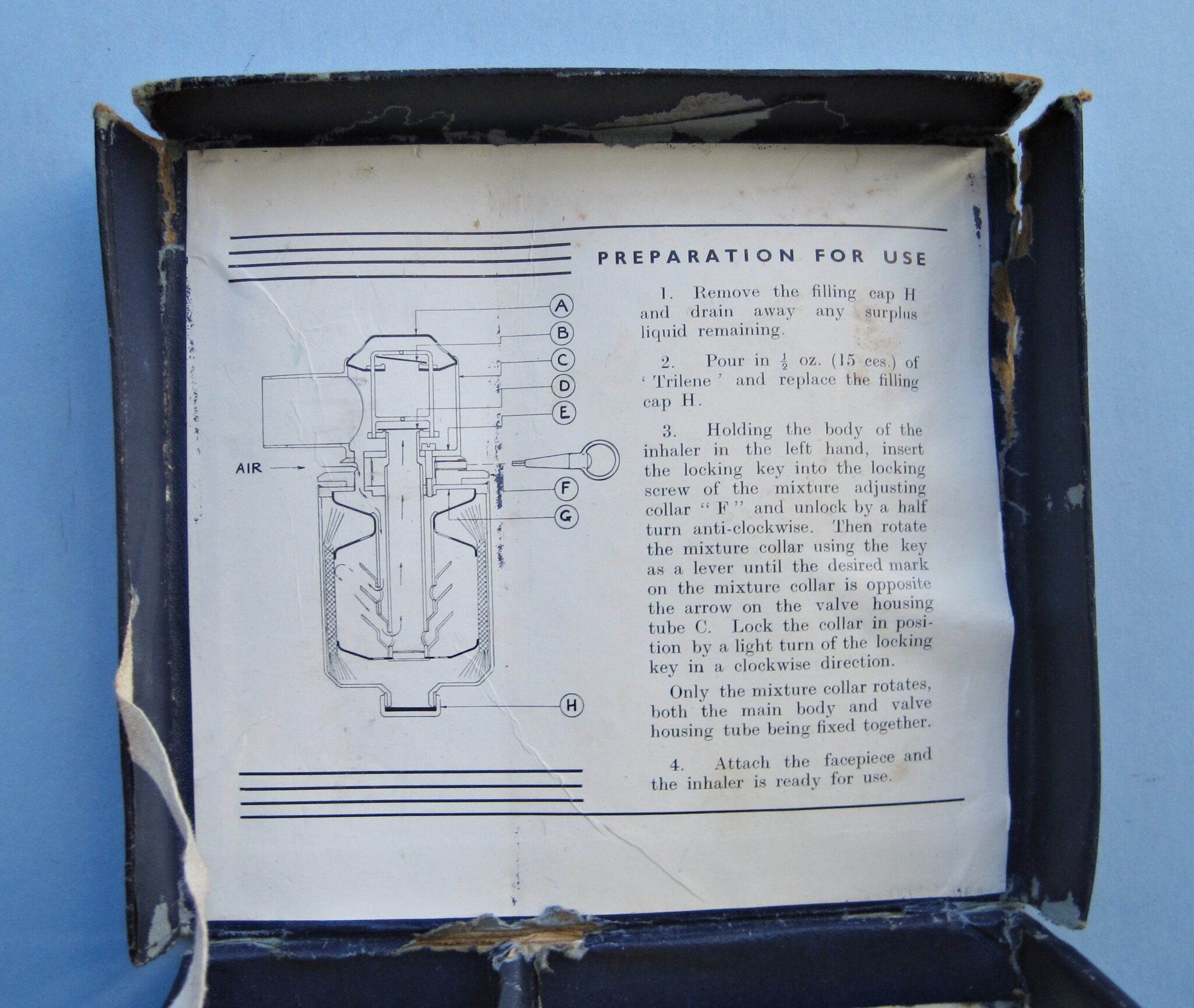 Anesthesia: Trilene Inhaler in Original Box - Fleaglass