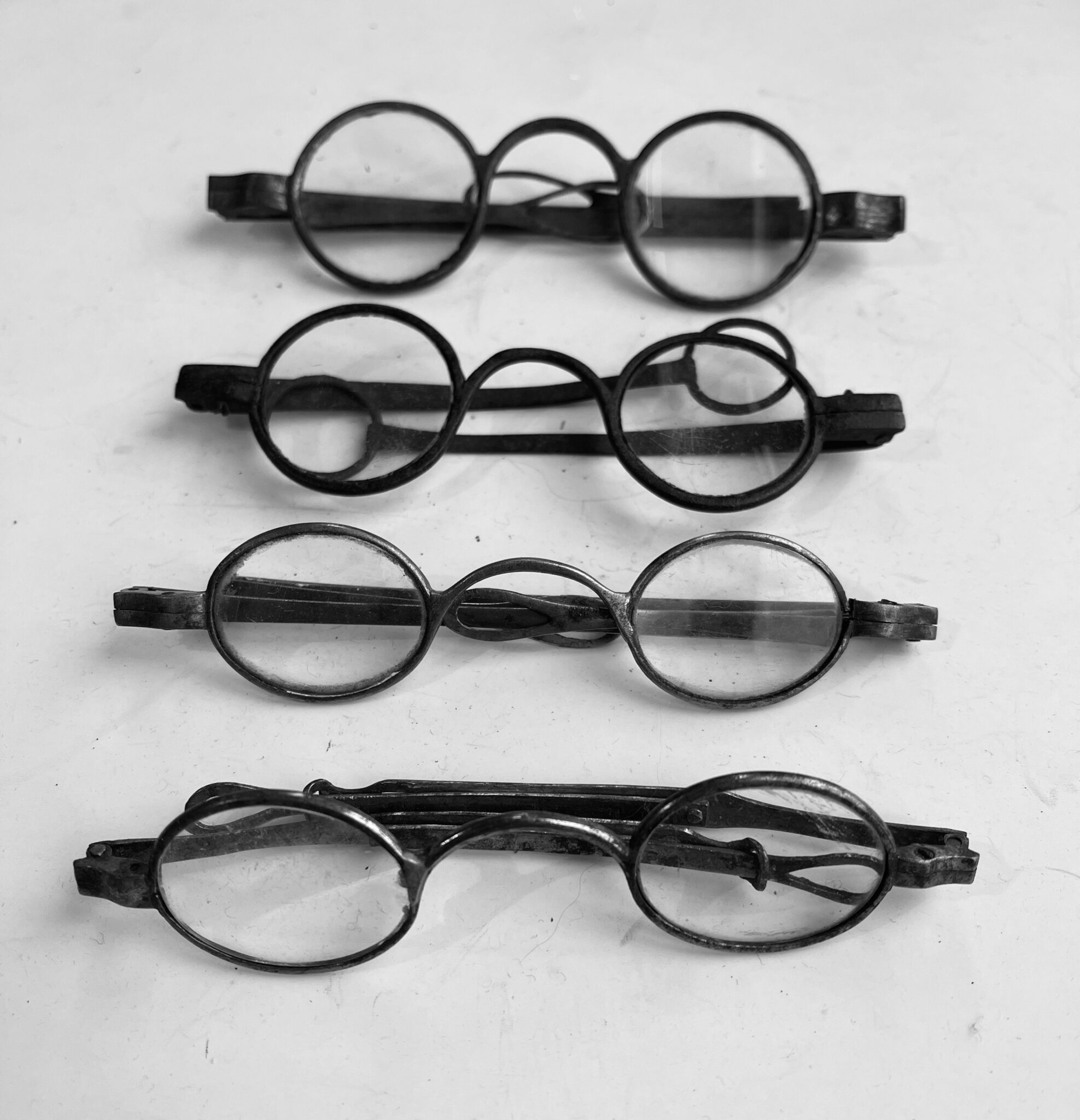 4 x !8th & 19th C STEEL SPECTACLES>