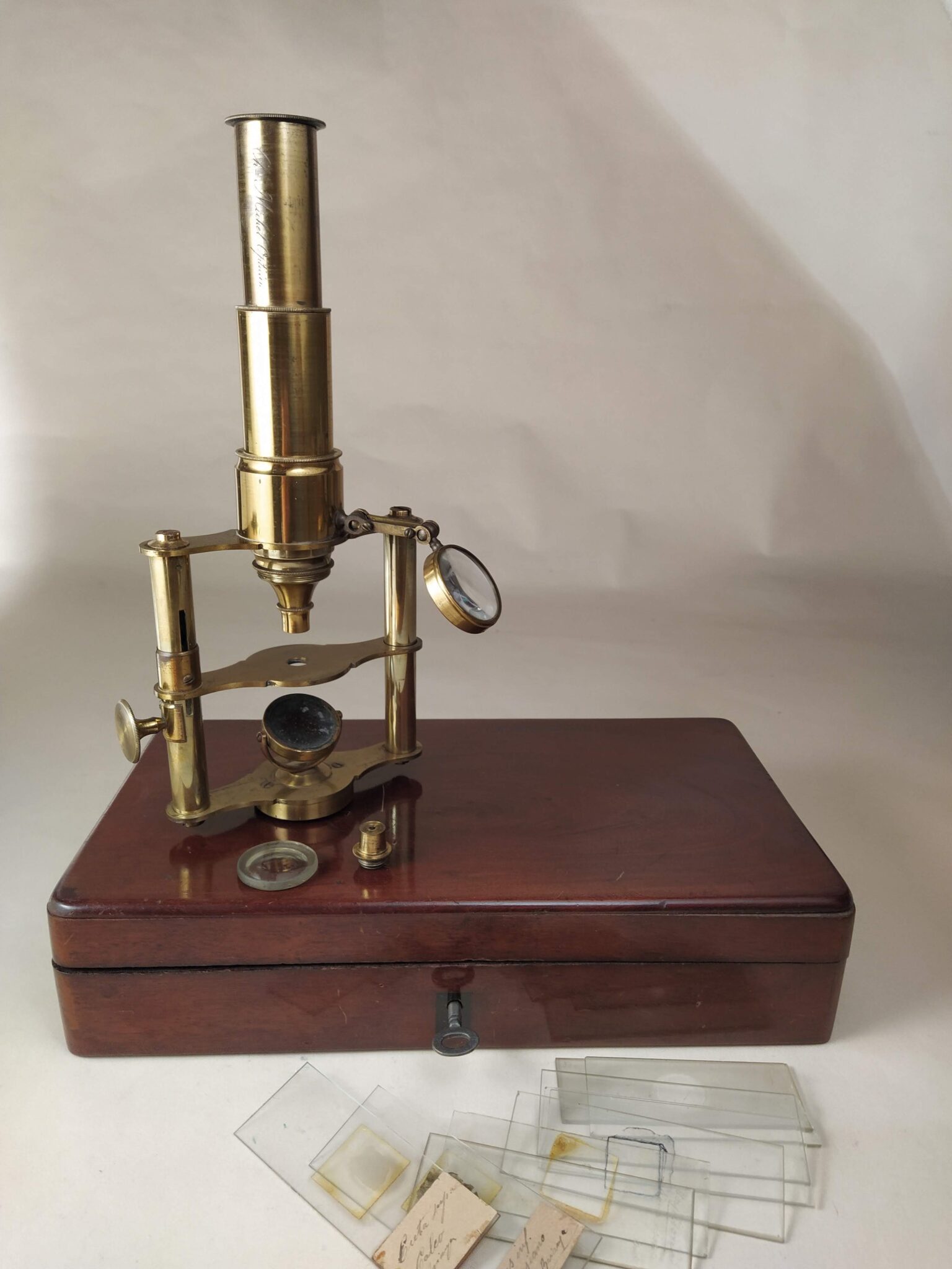 A TRAVEL MICROSCOPE by a BELGIAN MAKER, c. 1840