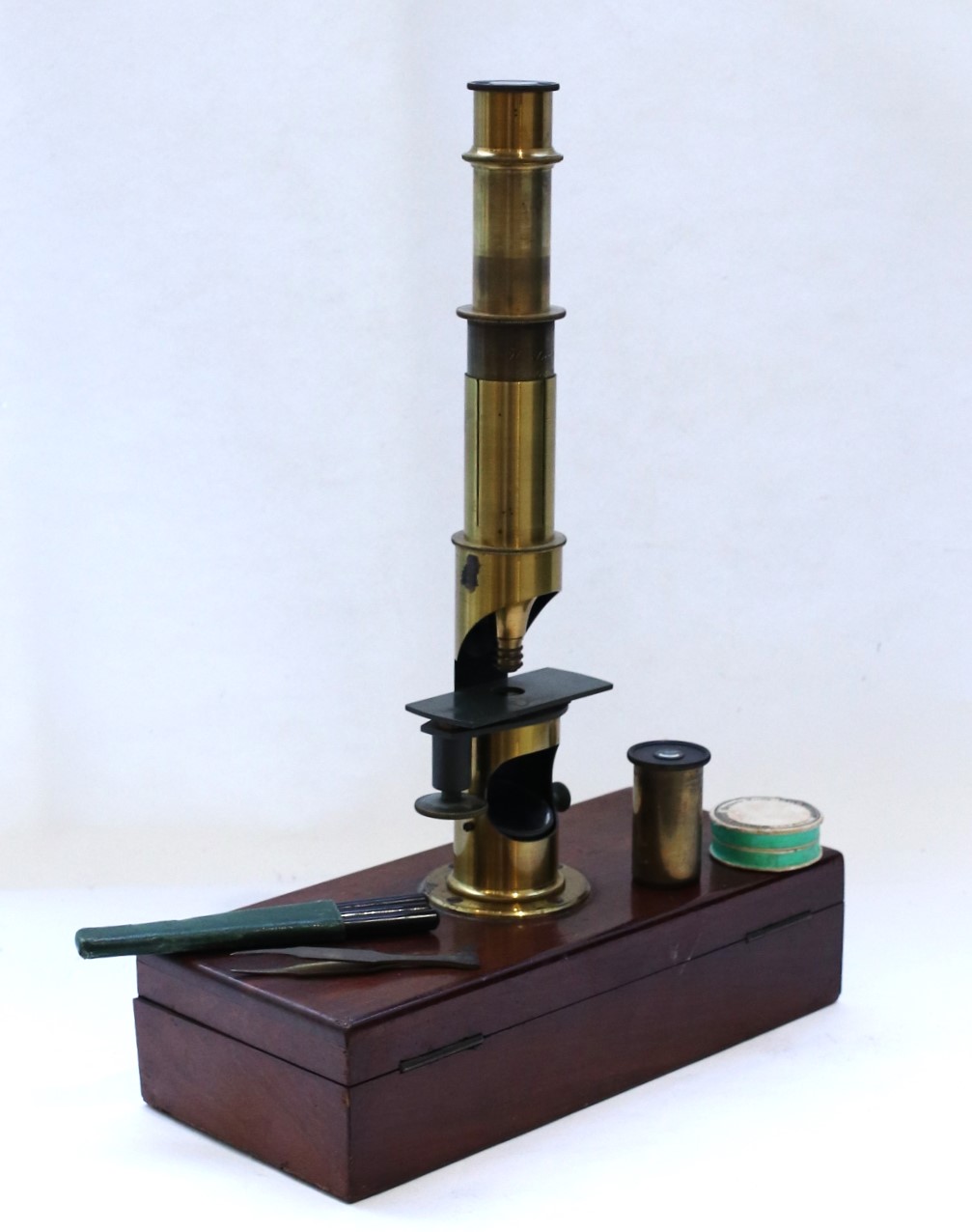A very fine Hartnack drum microscope circa 1860