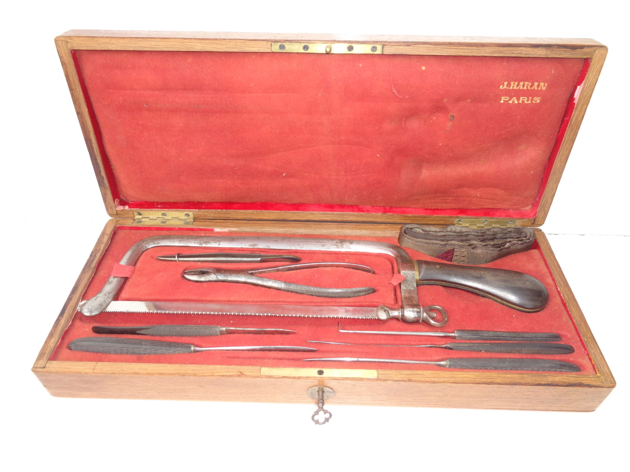 A 19 century amputation or surgical set by J. Haran Paris