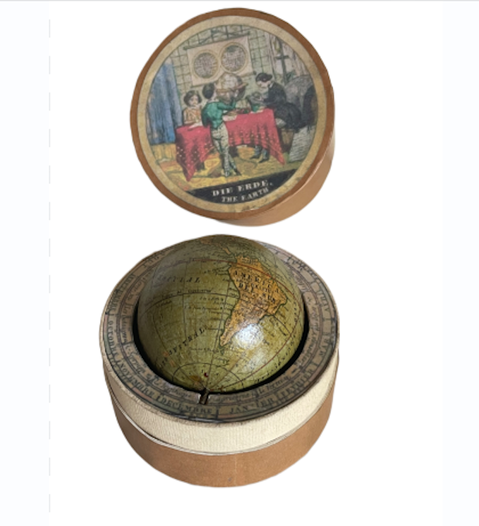 Pocket Globe Hispanic Market Abel Klinger Nuremberg C. 1850