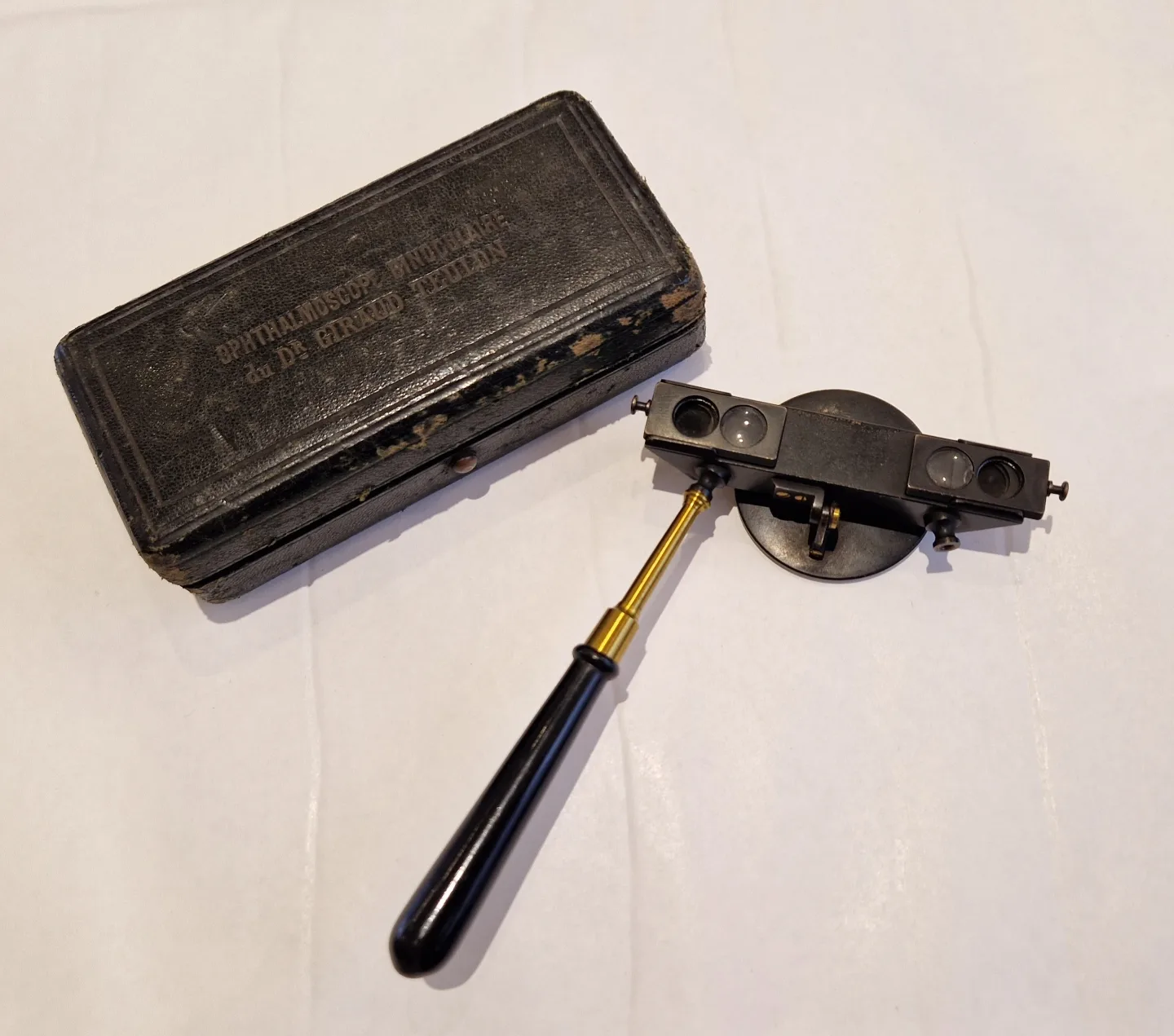 The rare first binocular ophthalmoscope after Giraud-Teulon