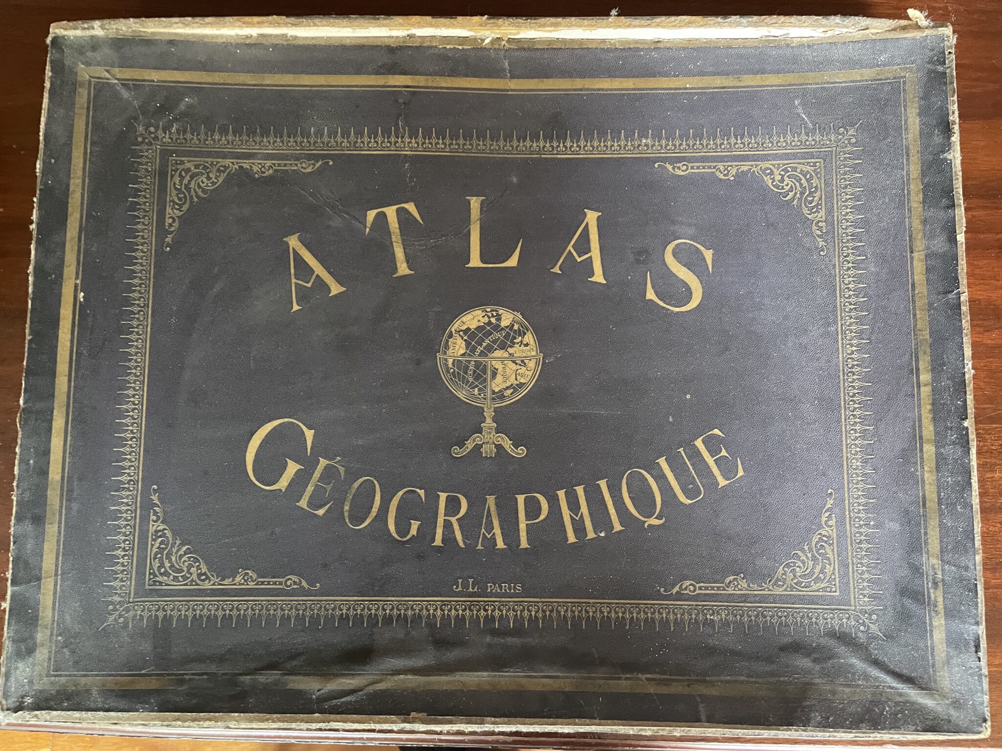 ATLAS GEOGRAPHIQUE PUZZLE J. Lebègue Paris C.1850