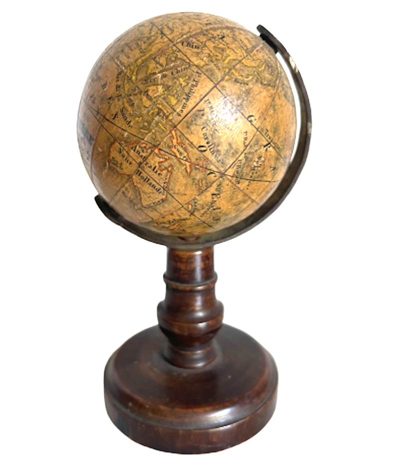 Miniature Terrestrial Globe by Abel Klinger in French C 1850