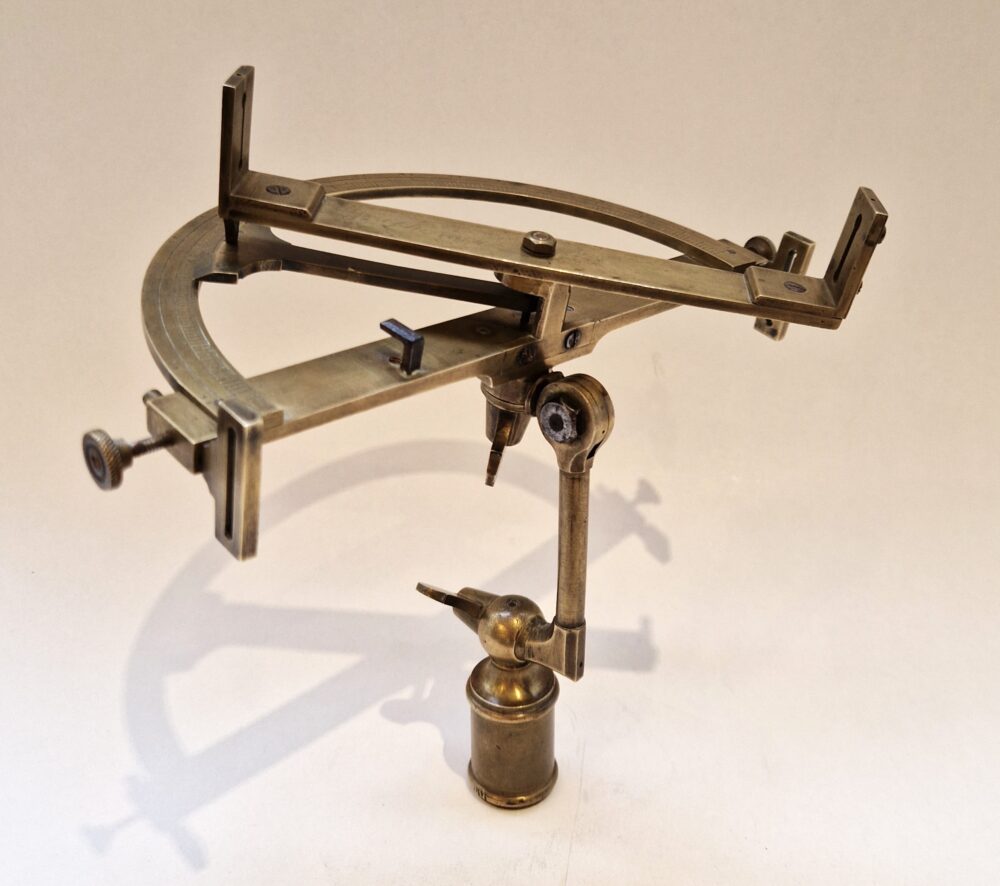 An unusual brass clinometer/graphometer, France, early 19th century ...