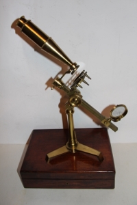 ~PRE-ACHROMATIC, LARGE COMPOUND/SIMPLE MICROSCOPE by DOLLOND/UNUSUAL~
