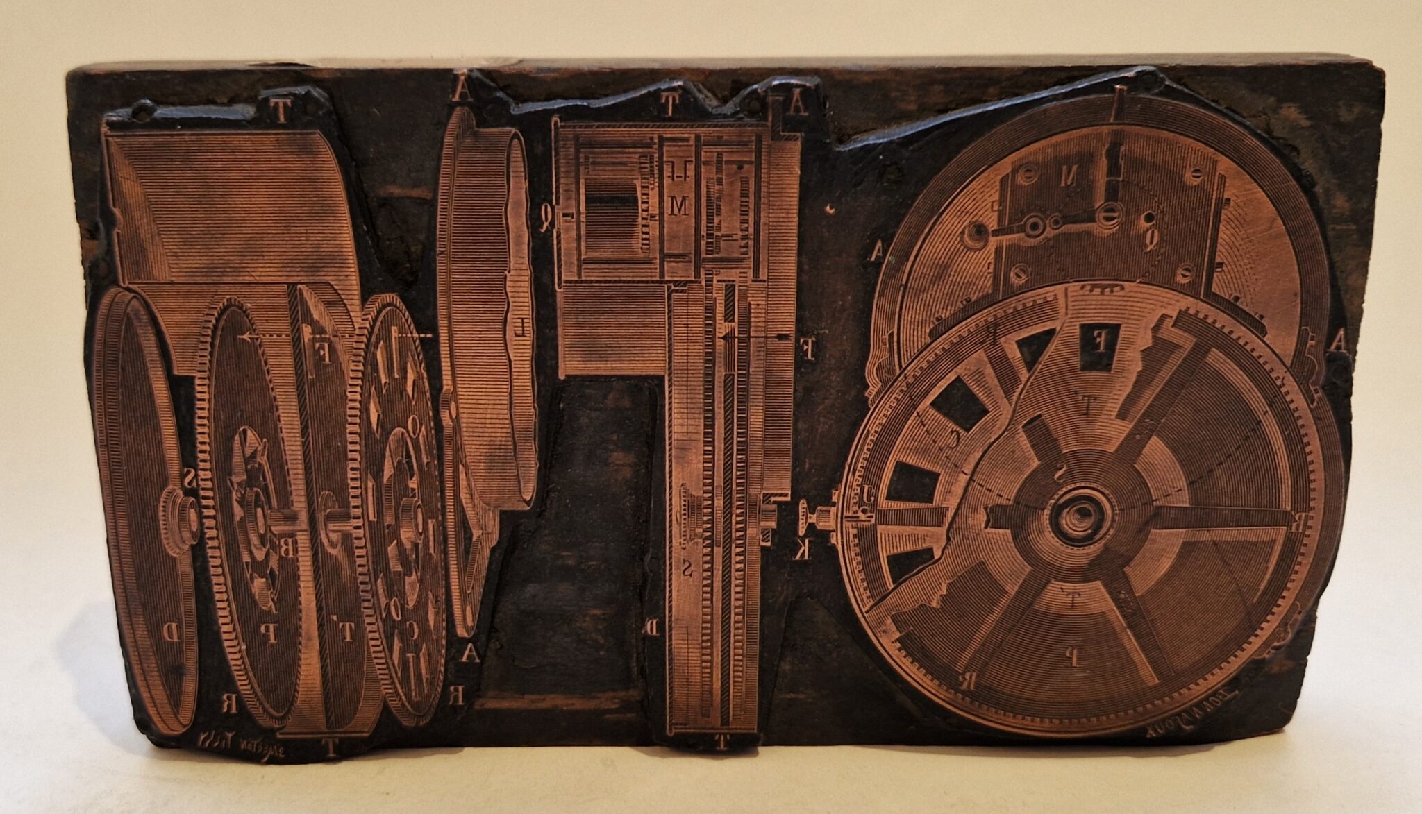 Original copper printing block of the Janssen’s photographic revolver – 1875