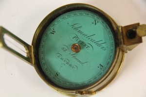 ~FINE GEORGIAN GREEN CARD PRISMATIC COMPASS by SCHMALCALDER~