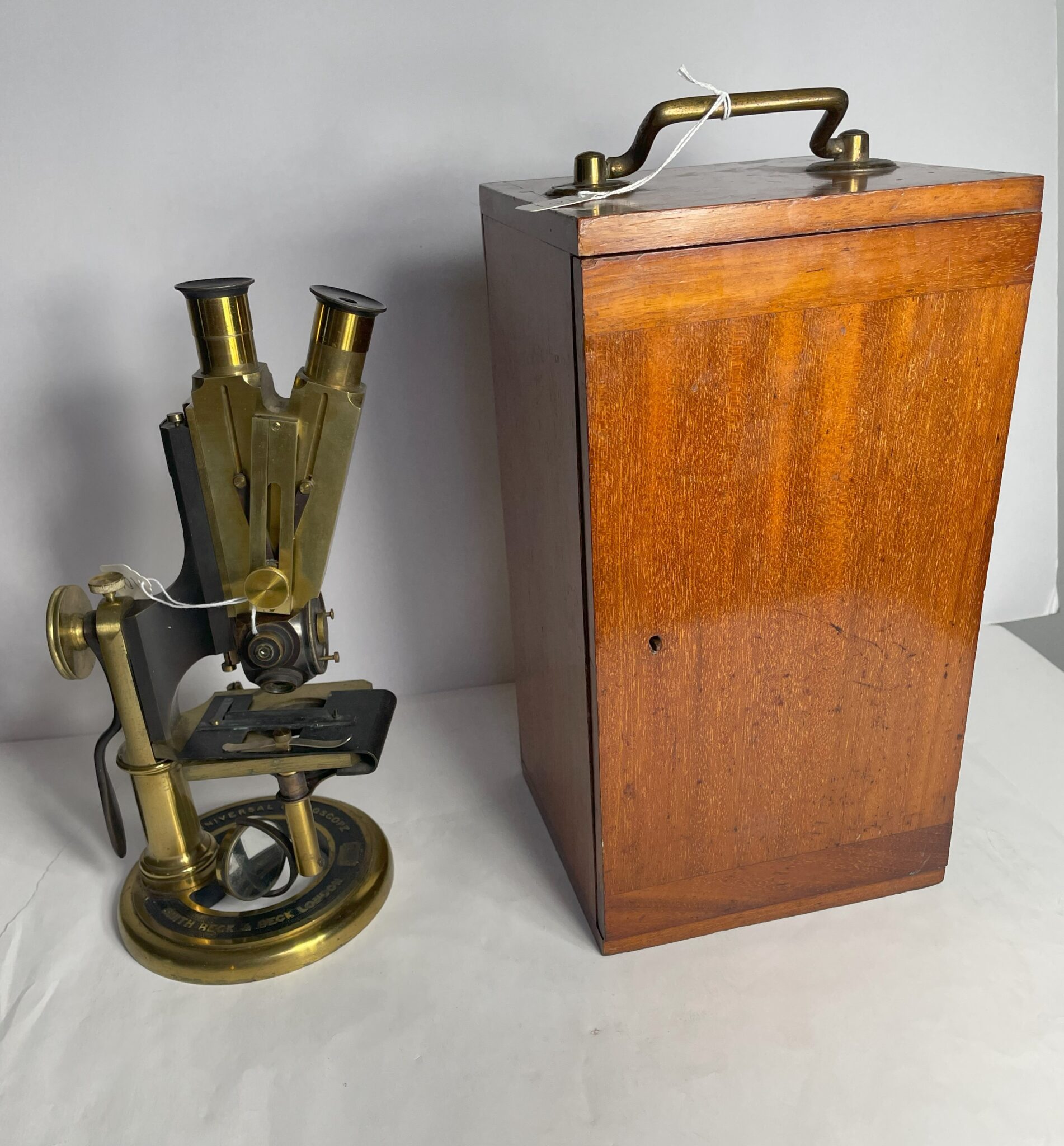 Cased Smith, Beck & Beck Universal Binocular and Monocular Microscope.