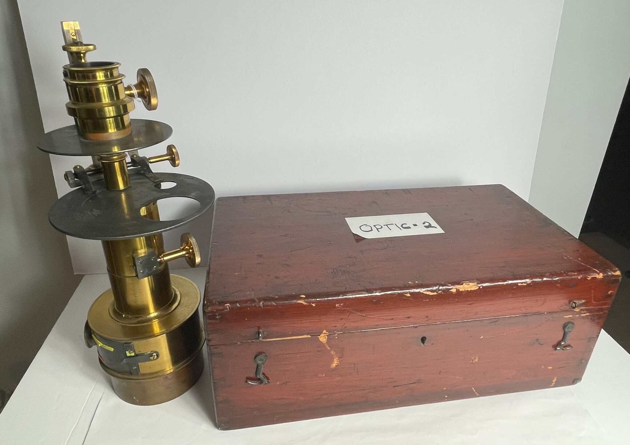 Cased Wright & Newton Projection Microscope.