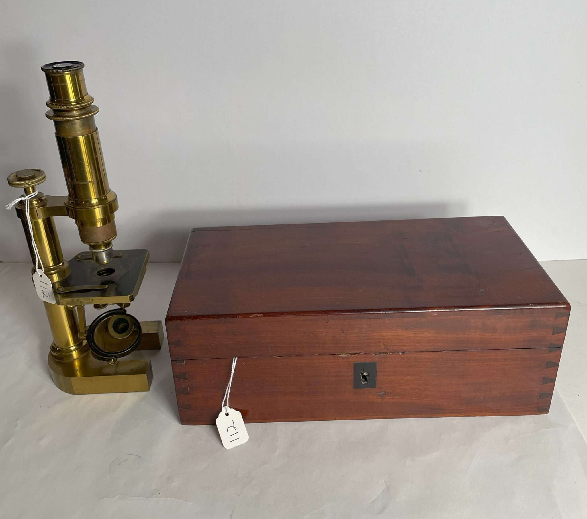 Cased E. Hartnack Stativ IIIA Microscope.